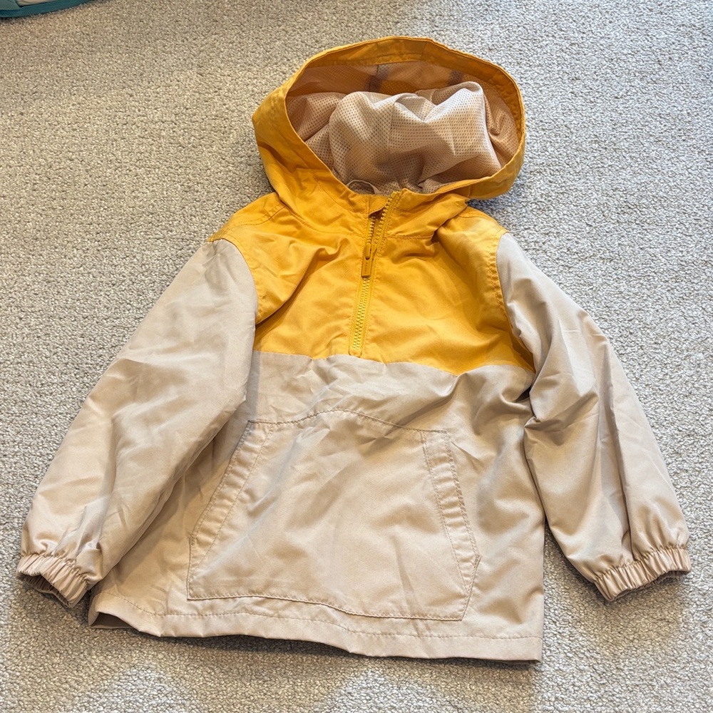 Old Navy Kids Yellow and Tan Raincoat